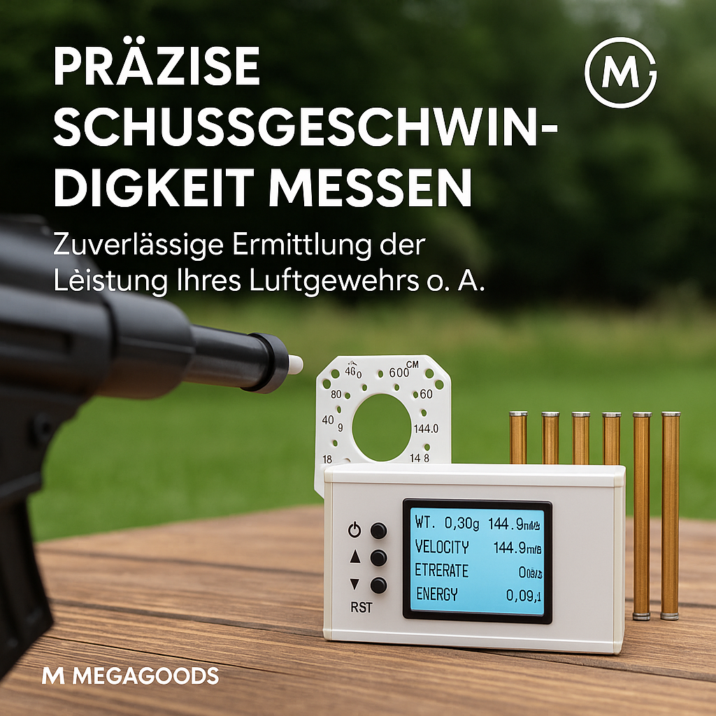 Schießgeschwindigkeitsmesser Kugelenergie Chronograph mit LCD DE.