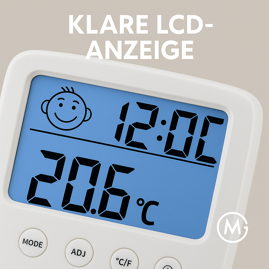 LCD Hygrometer Thermometer mit Backlight für Babyzimmer DE.