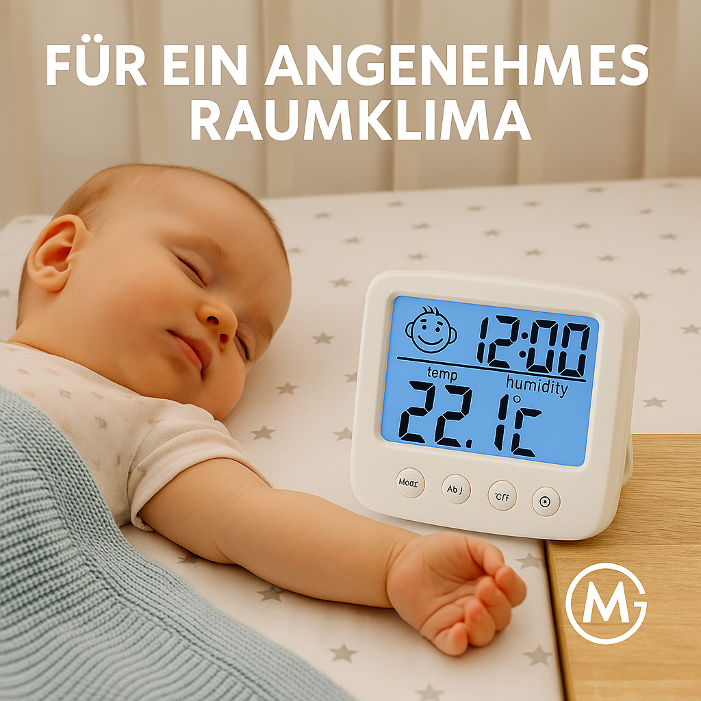 LCD Hygrometer Thermometer mit Backlight für Babyzimmer DE.