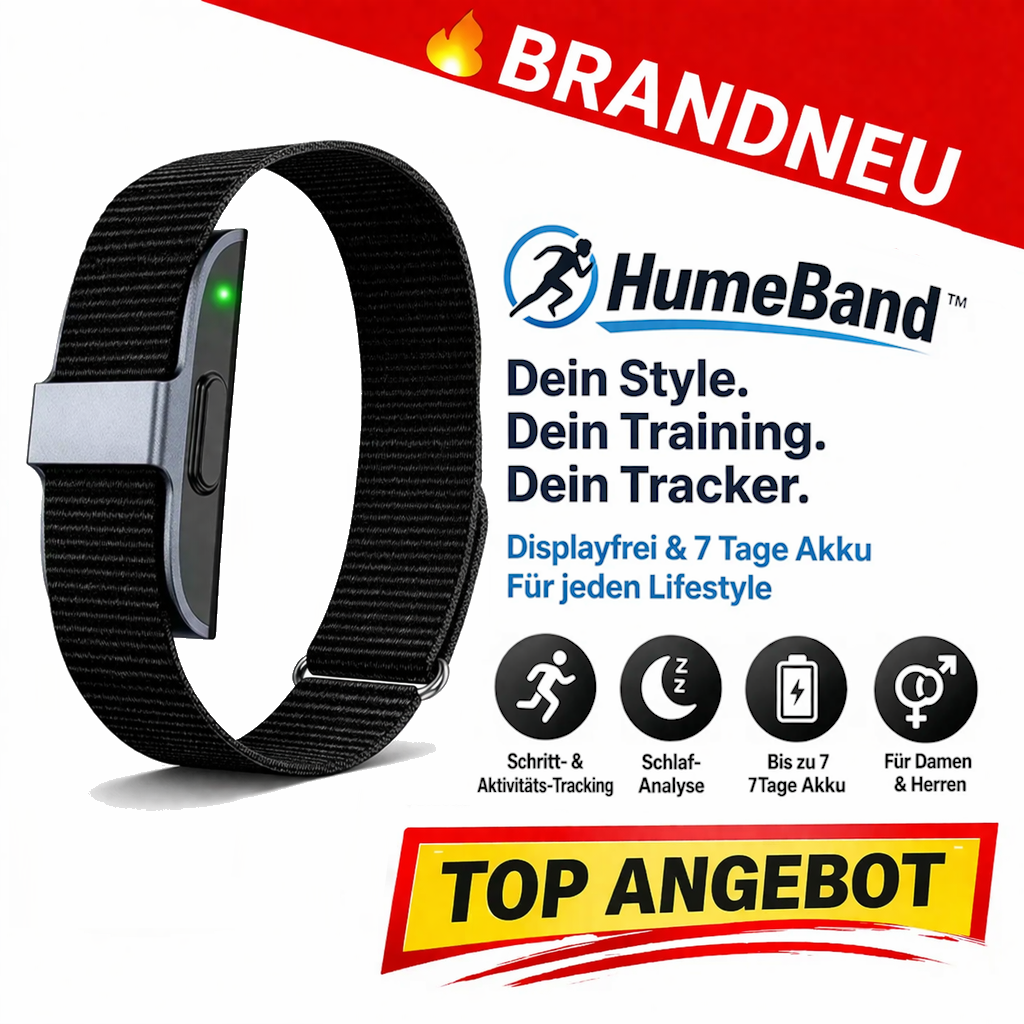 HumeBand™ Fitness Tracker ohne Display Smartband Smartwatch für Damen & Herren
