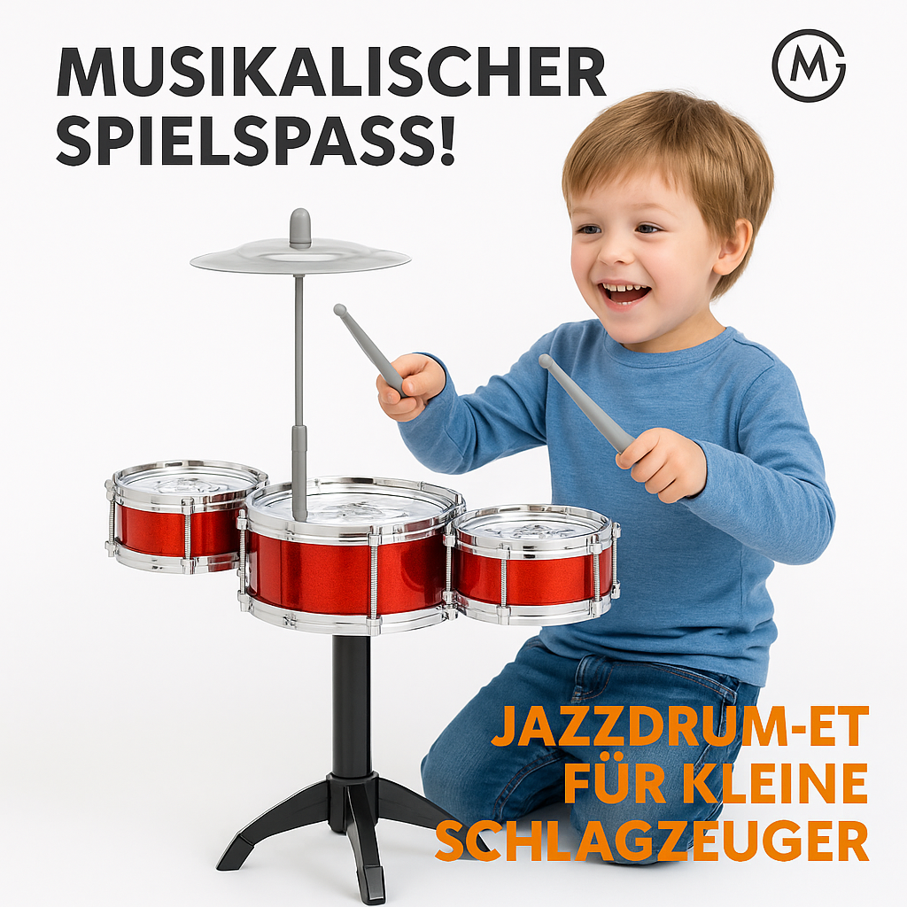 Kinder Schlagzeug Set Jazz Drums für Anfänger Spielzeug DE.