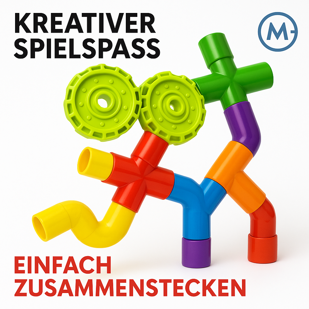 Bauset Wasserrohr-Stecksystem 38-tlg Konstruktionsspielzeug DE.