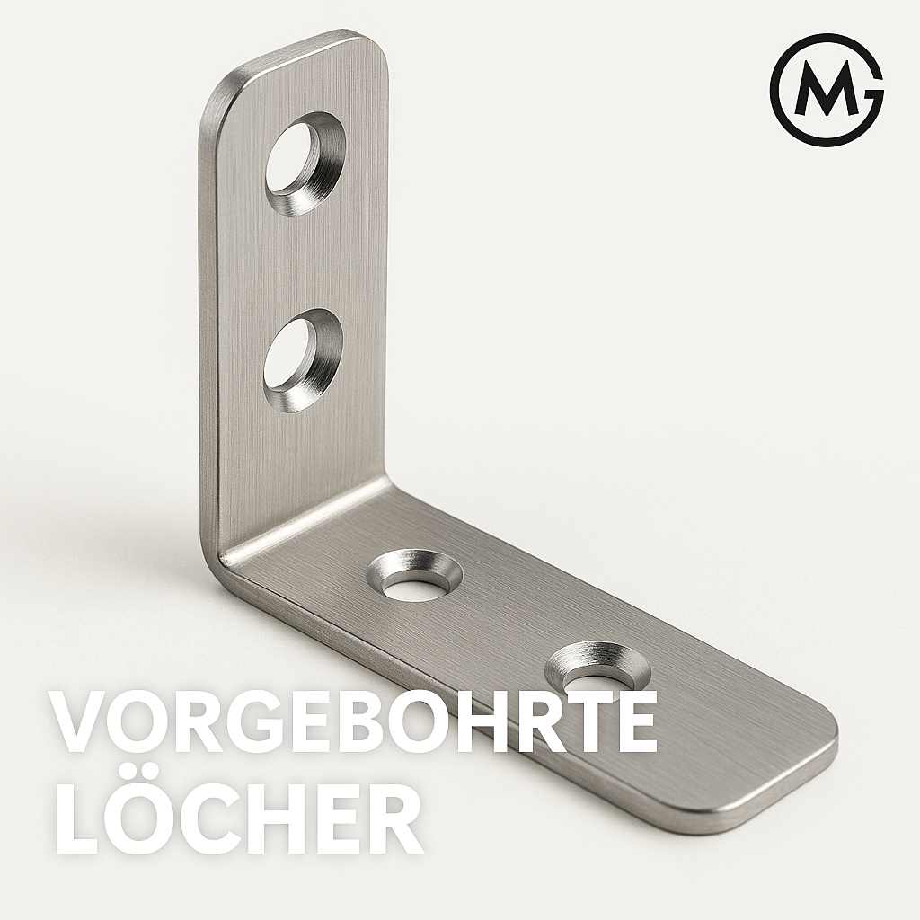20er Set Winkelverbinder Edelstahl 90° Möbelwinkel verstärkt DE.