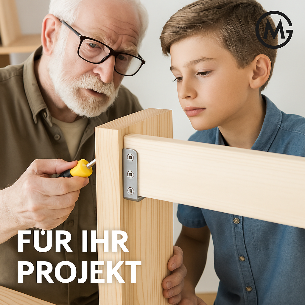 20er Set Winkelverbinder Edelstahl 90° Möbelwinkel verstärkt DE.
