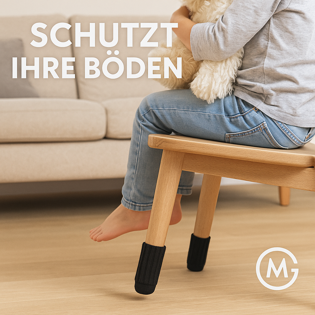 16er-Set Stuhlbeinsocken rutschfest Möbel Schutz Bodenschoner DE.