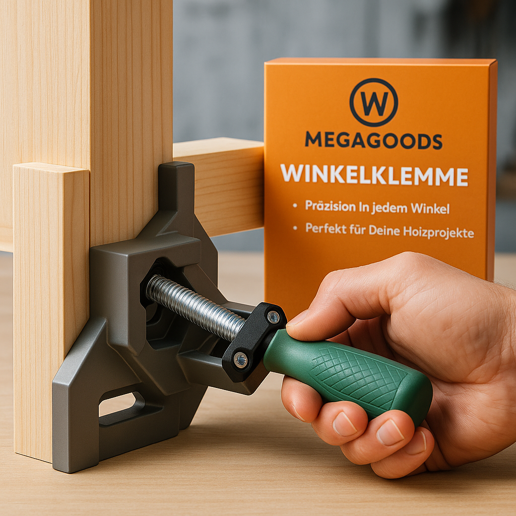 Alu Winkelklemme 90° für Holz Metall, verstellbar, Einhandgriff DE.