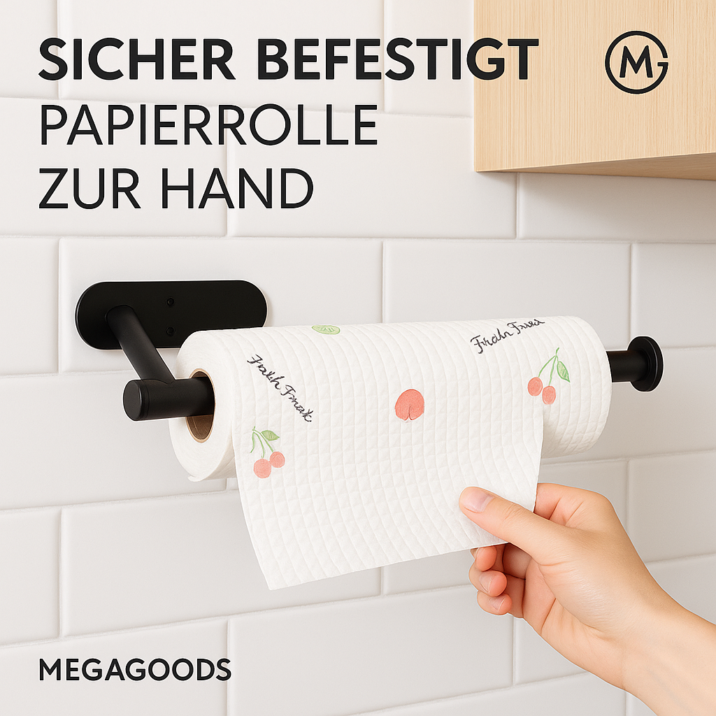 Küchenrollenhalter selbstklebend Tissue Hänger WC Papier Spender DE.