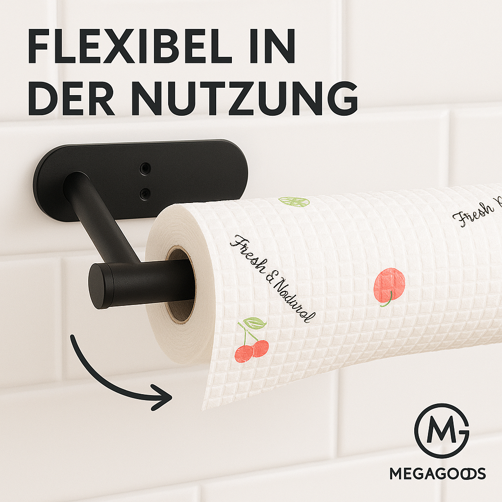 Küchenrollenhalter selbstklebend Tissue Hänger WC Papier Spender DE.