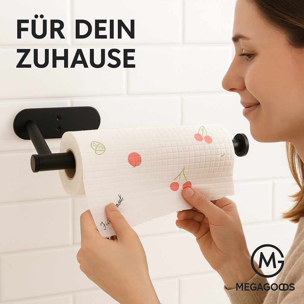 Küchenrollenhalter selbstklebend Tissue Hänger WC Papier Spender DE.