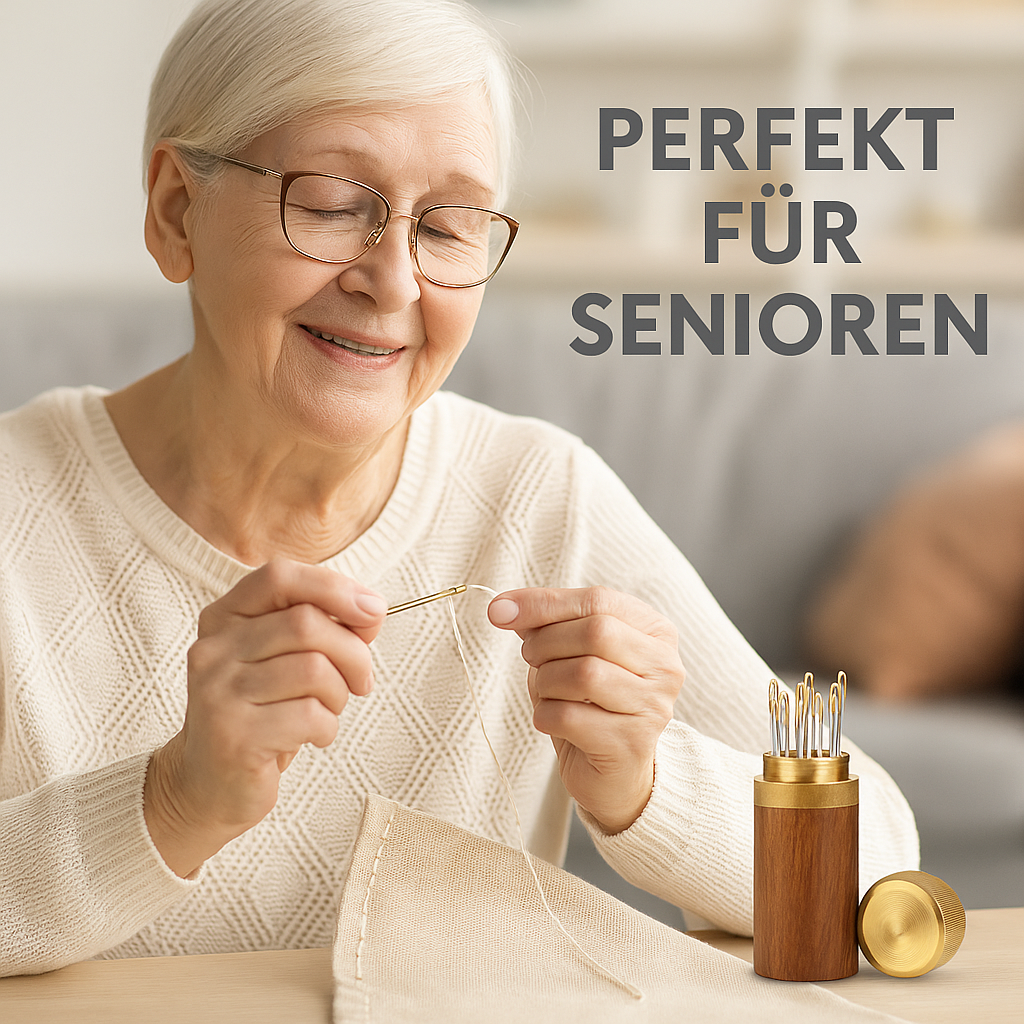 12 Stück Nähnadeln selbstfädelnd Edelstahl für Senioren DE.