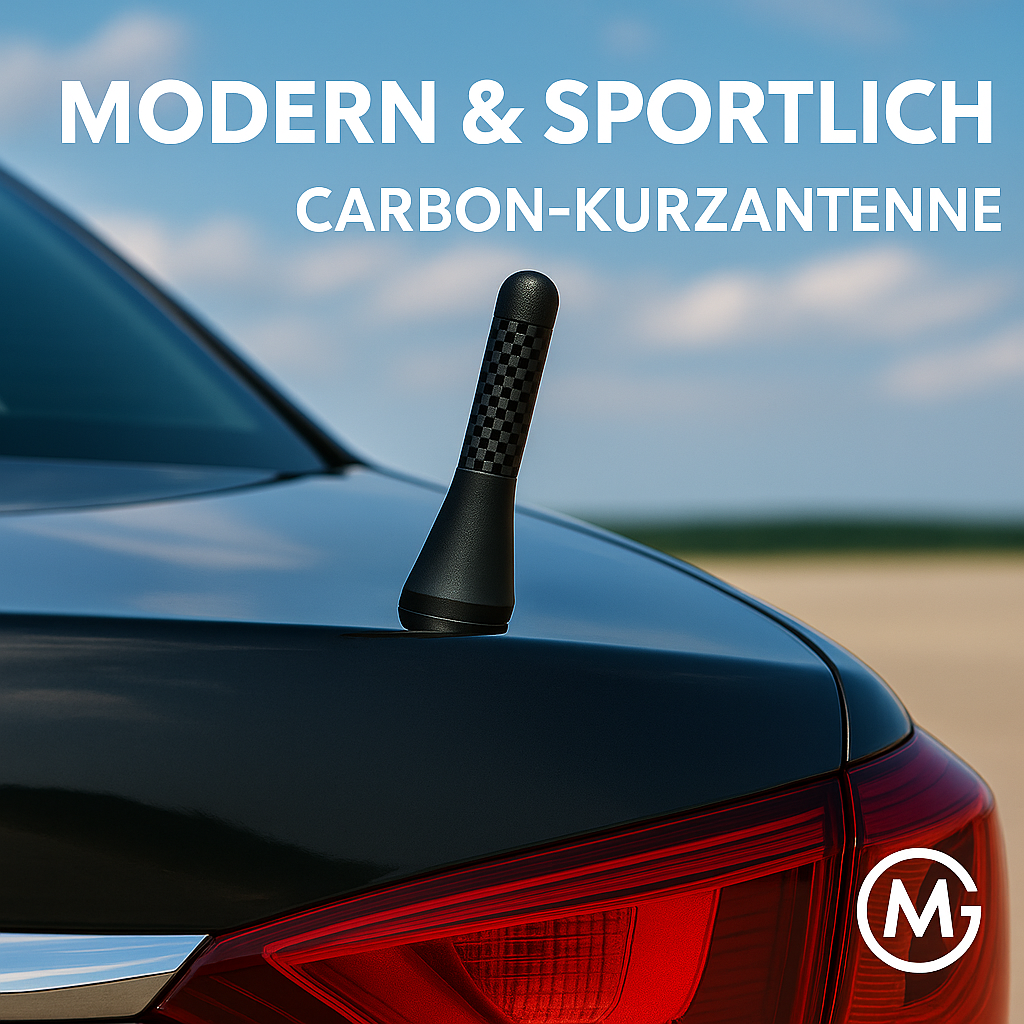 Carbon-Kurzantennen Set Metall Carbon Look Auto Zubehör DE.