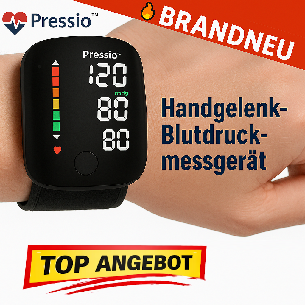 PRESSIO™ – Digitales Blutdruckmessgerät fürs Handgelenk - Das Original!