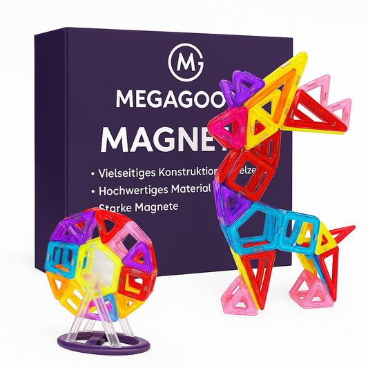 Magnetische Bausteine 64-tlg Set Kinder Konstruktionsspielzeug DE.