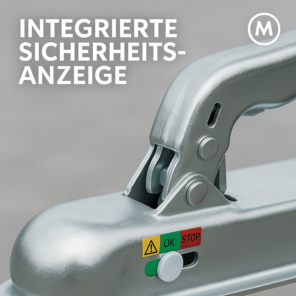 Anhängerkupplung 50 mm Stahl für ungebremste Anhänger bis 750 kg DE.