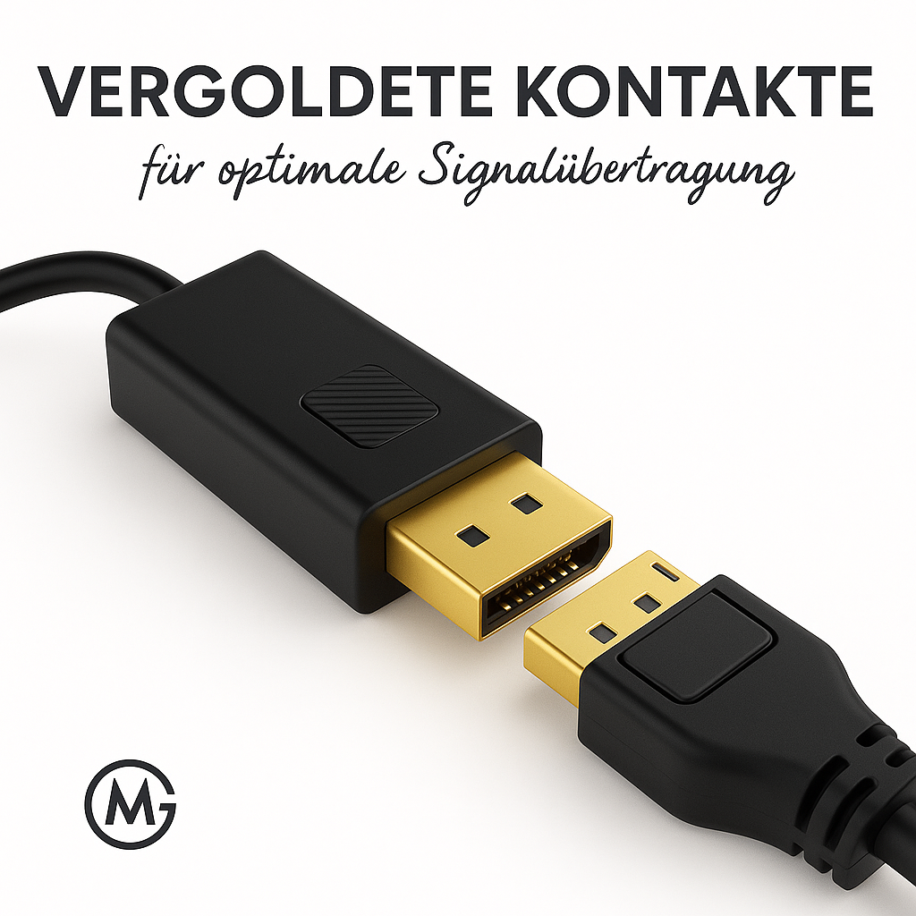 DisplayPort auf HDMI Adapter 4K UHD DP Stecker auf HDMI Buchse DE.