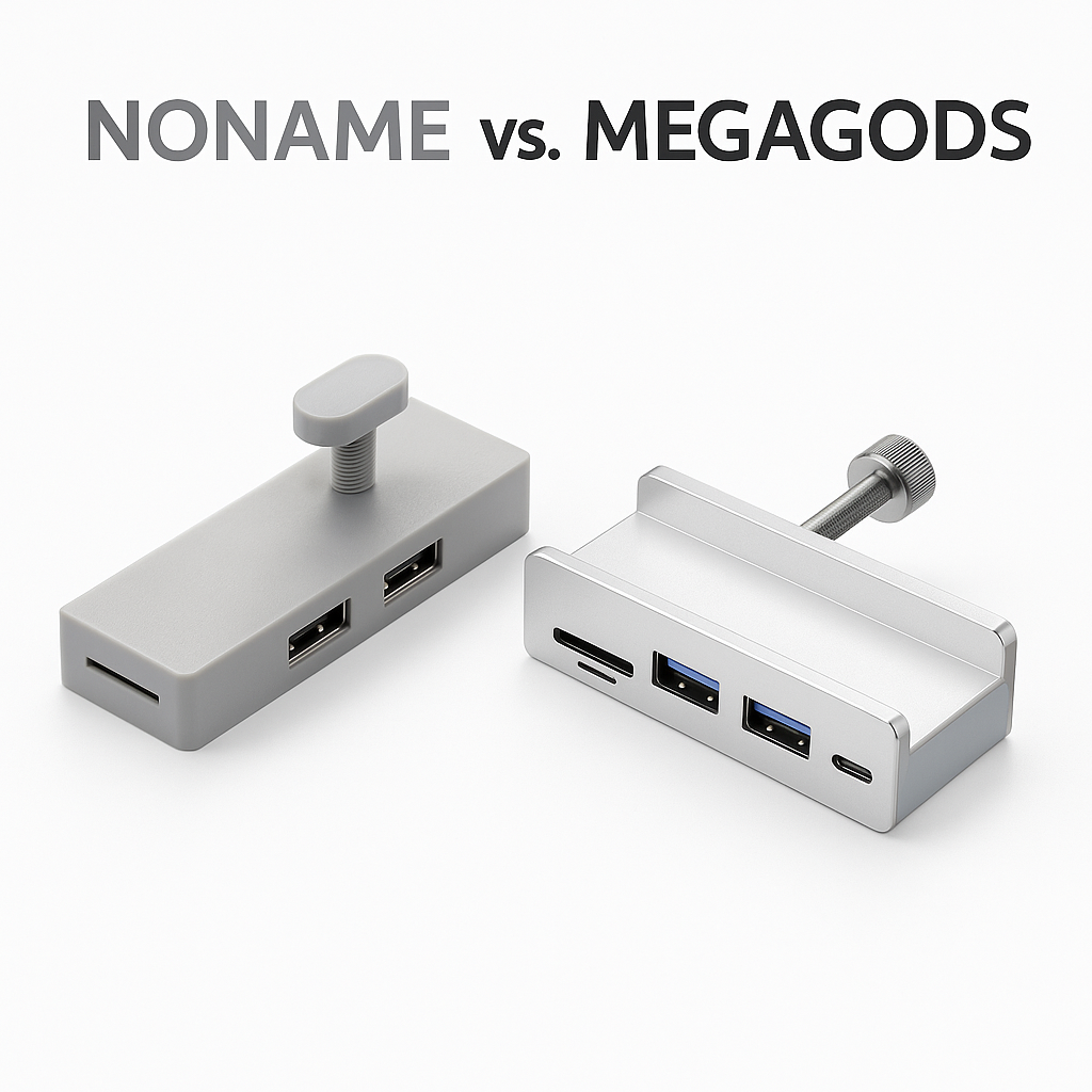 6-in-1 USB 3.0 Hub Aluminium Schwarz mit TF-Slot für Laptop PC DE.