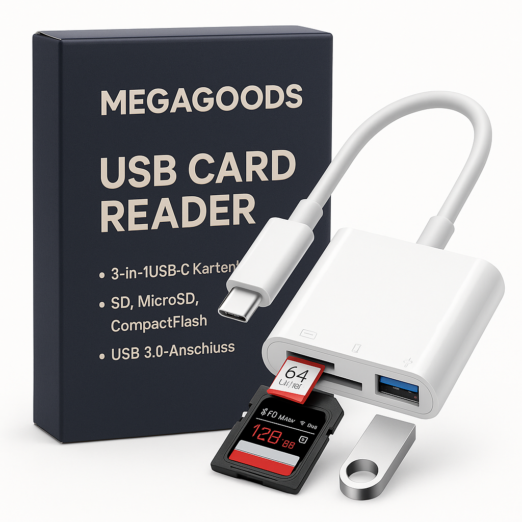 3in1 USB-C Kartenleser für SD CF TF MacBook Huawei Pro DE.