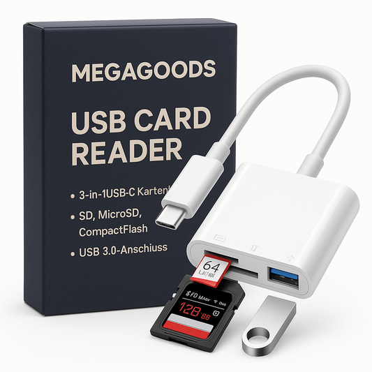 3in1 USB-C Kartenleser für SD CF TF MacBook Huawei Pro DE.