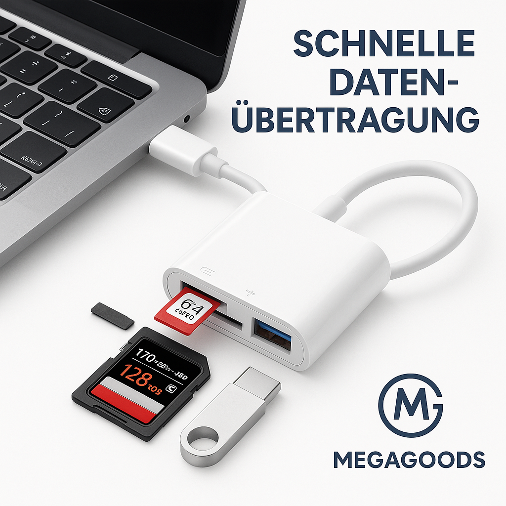 3in1 USB-C Kartenleser für SD CF TF MacBook Huawei Pro DE.