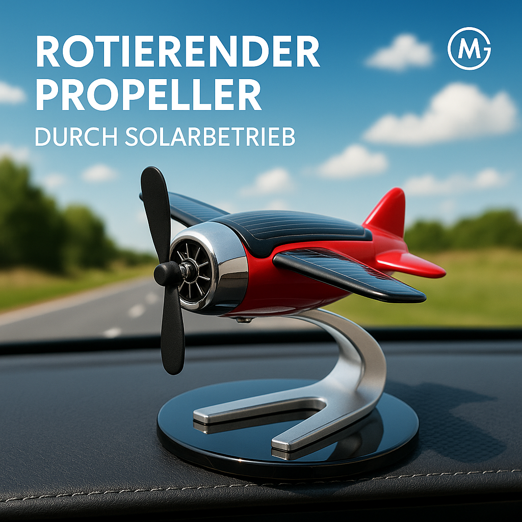 Solarflugzeug Deko für Auto Schreibtisch Männer Frauen Geschenk DE.
