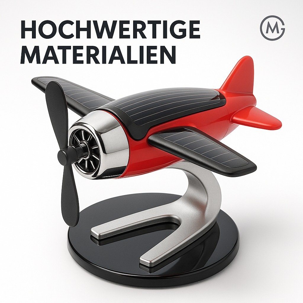 Solarflugzeug Deko für Auto Schreibtisch Männer Frauen Geschenk DE.