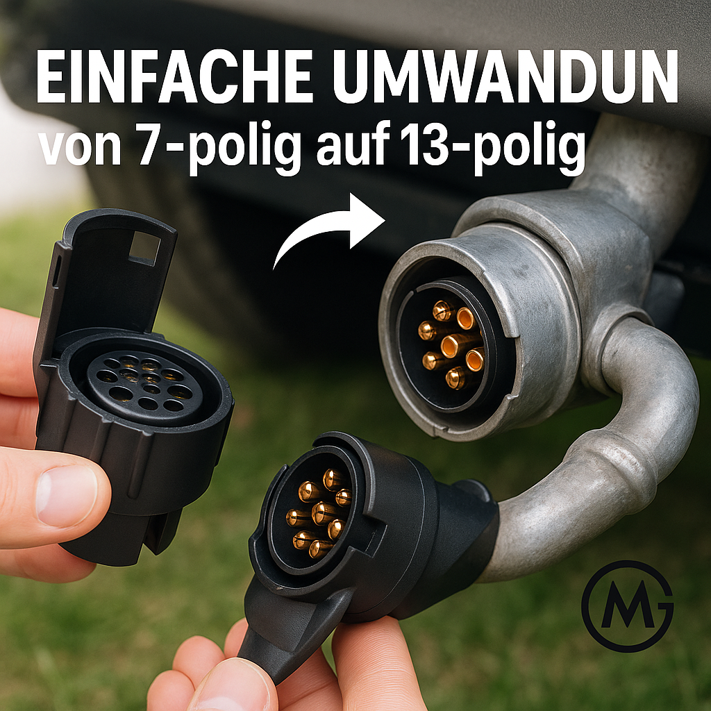 Anhänger Adapter 7 auf 13 Pin 12V wasserdicht Kupplung Auto LKW DE.