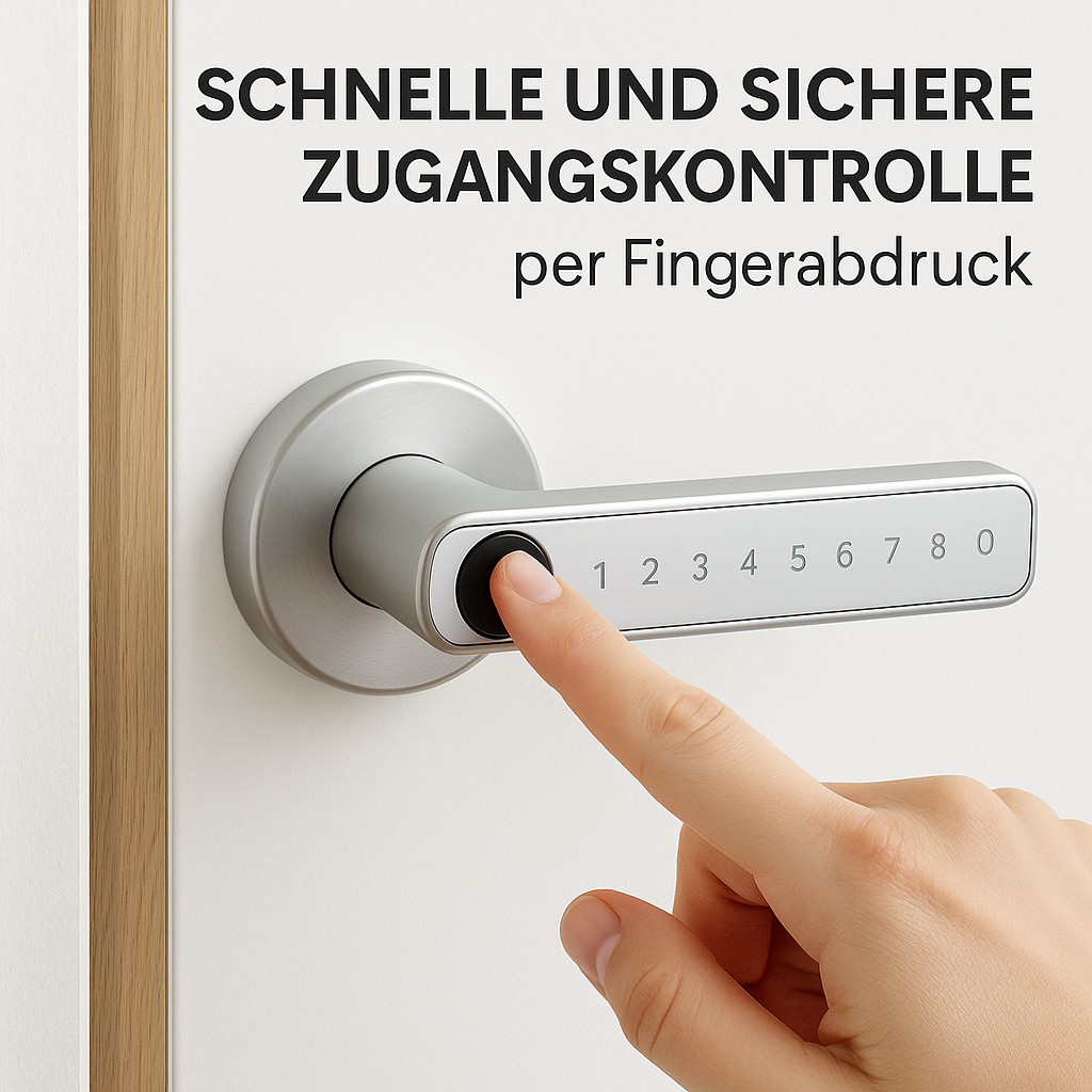 M5 Türschloss Fingerprint Bluetooth Code Keycard Smart DE.