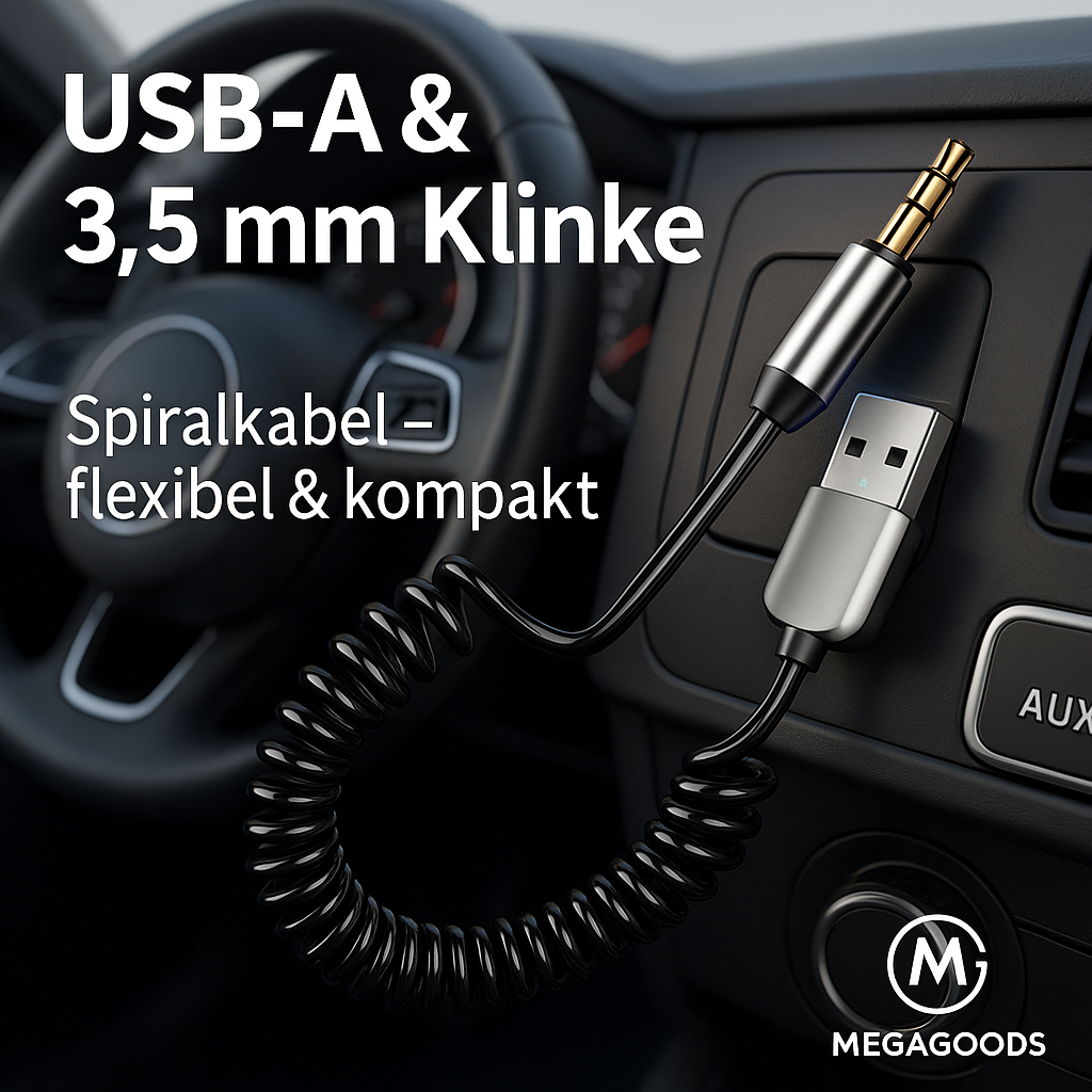 Essager Bluetooth 5.0 Audio-Receiver USB auf 3,5 mm Klinke DE.