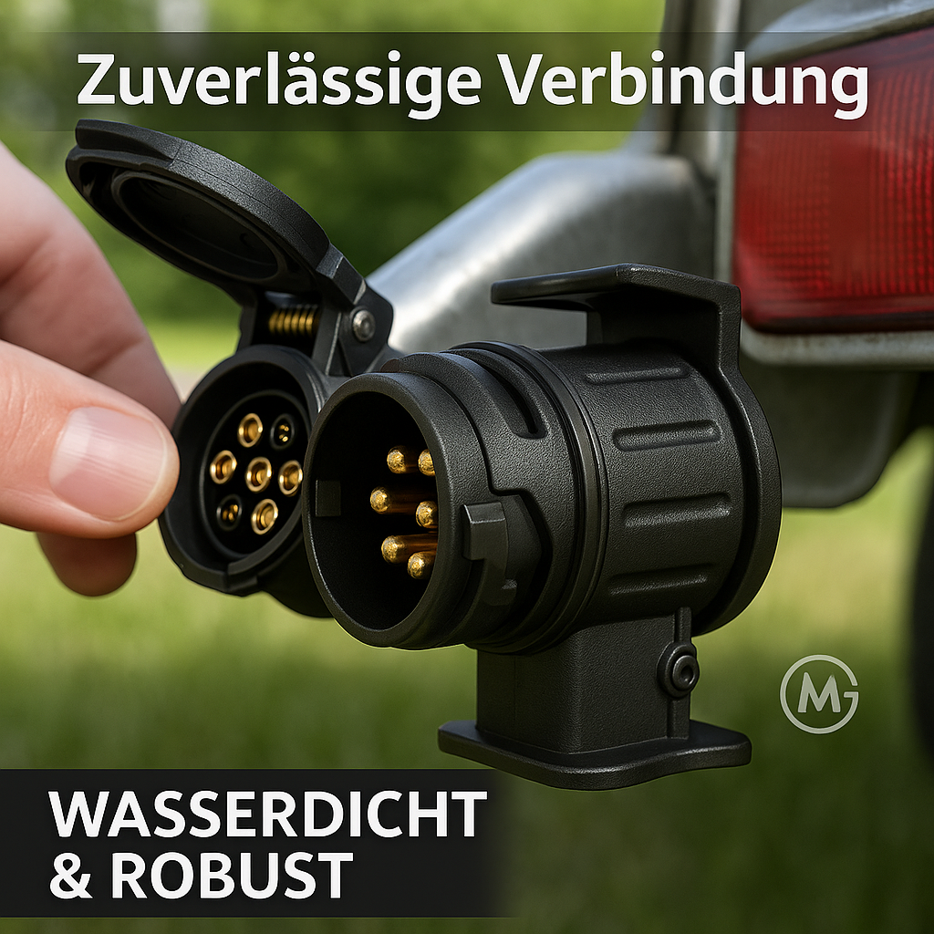Anhänger Adapter 13-polig auf 7-polig 12V wasserdicht DE.