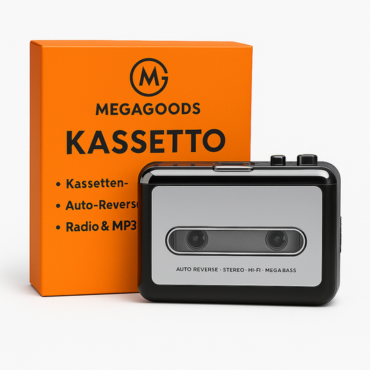 USB Kassettenrekorder tragbar mit Radio und MP3 Konverter DE.