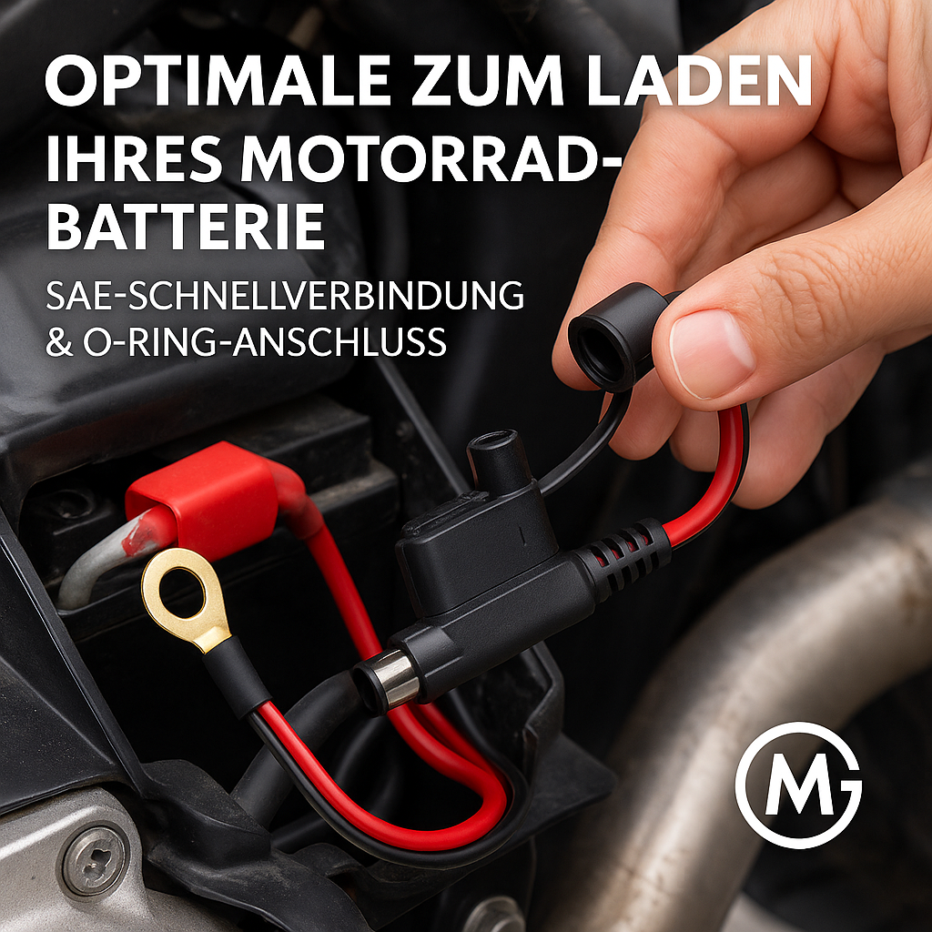 Ladekabel Motorrad Batterie SAE Schnellverbinder 10A Sicherung DE.