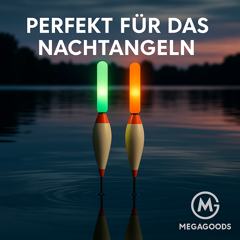 2er-Set LED-Angelpose groß Cr425 leuchtend Nachtangeln DE.