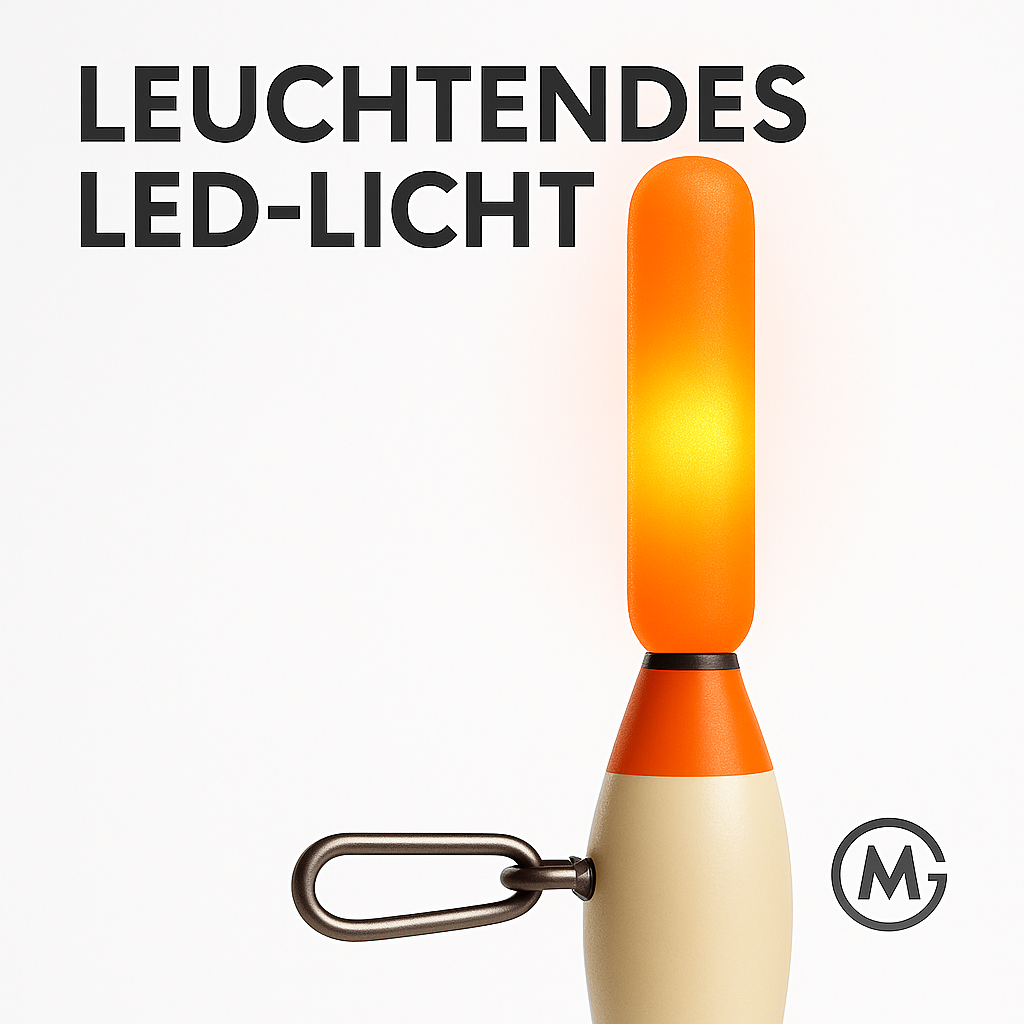 2er-Set LED-Angelpose groß Cr425 leuchtend Nachtangeln DE.
