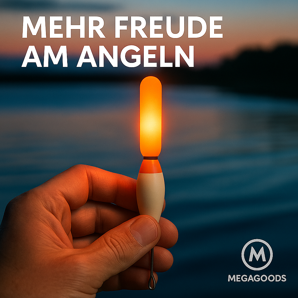 2er-Set LED-Angelpose groß Cr425 leuchtend Nachtangeln DE.