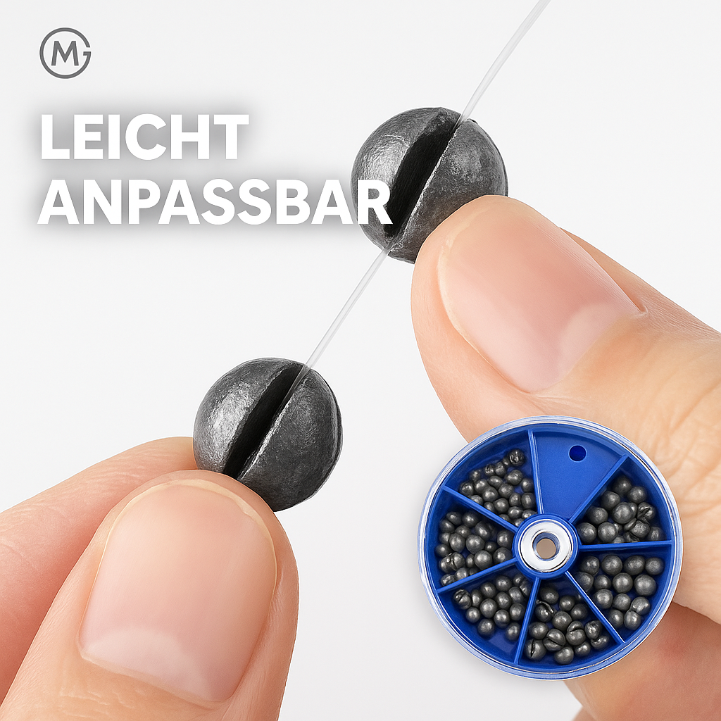 Angelsport Blei-Sortiment 205-tlg Split Shot & Egg Sinkers DE.