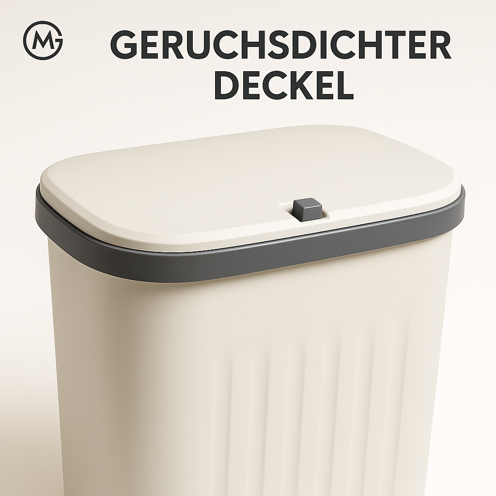 Hängemülleimer 12L mit Deckel für Küche Bad Schranktür DE.