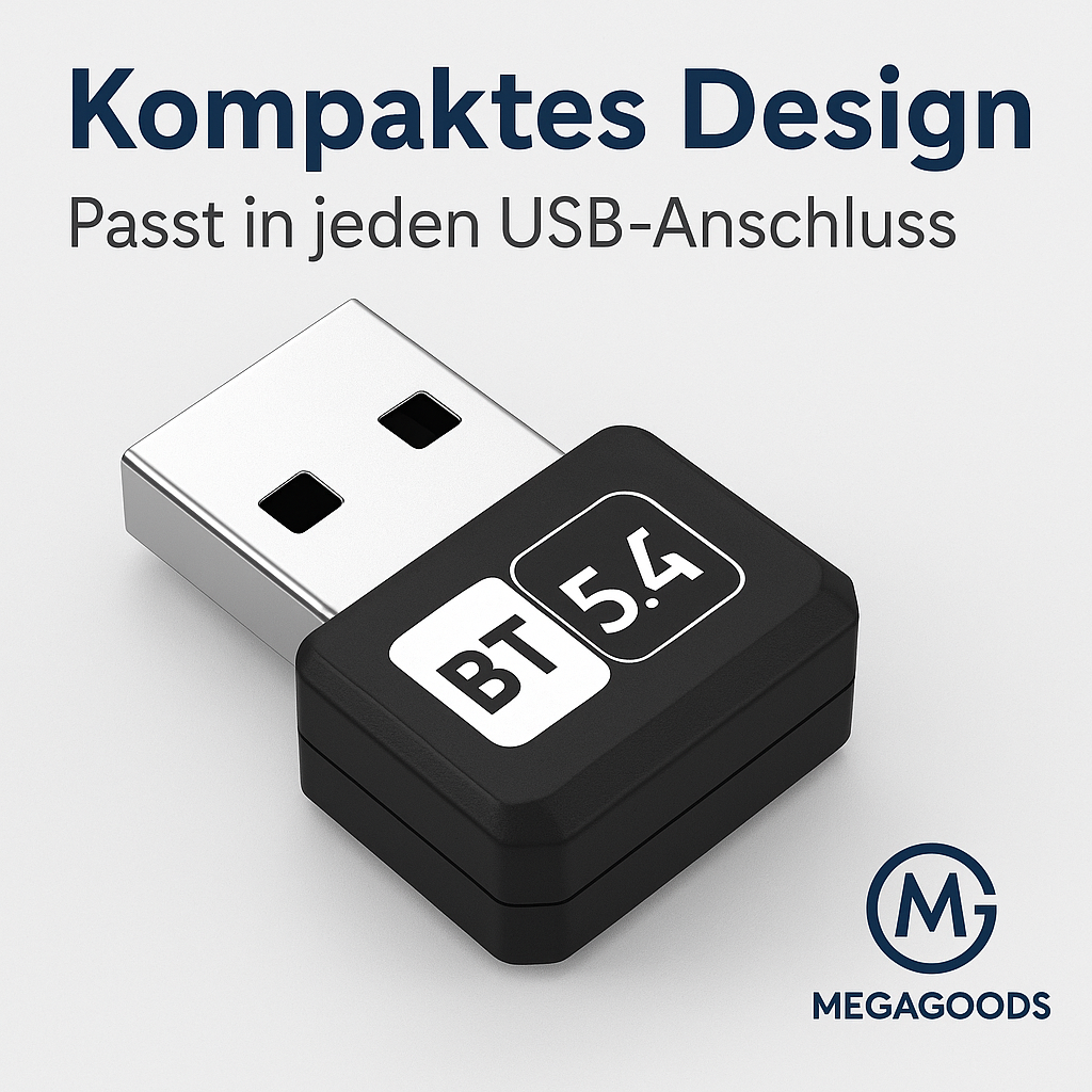 USB Bluetooth 5.4 Adapter Mini Dongle Sender Empfänger PC Laptop DE.