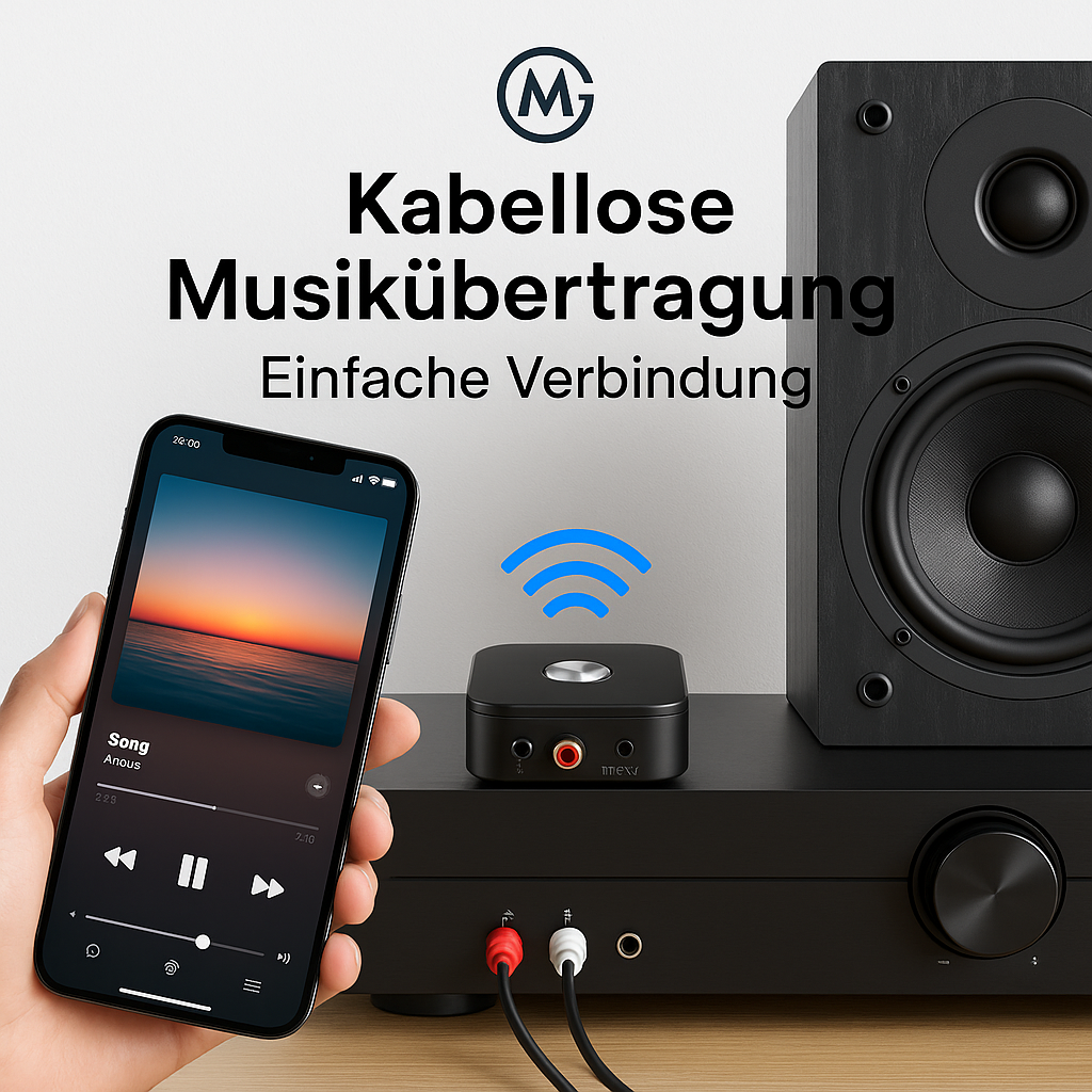 NFC Bluetooth 5.3 Audio Receiver AUX RCA HiFi Adapter USB DE.
