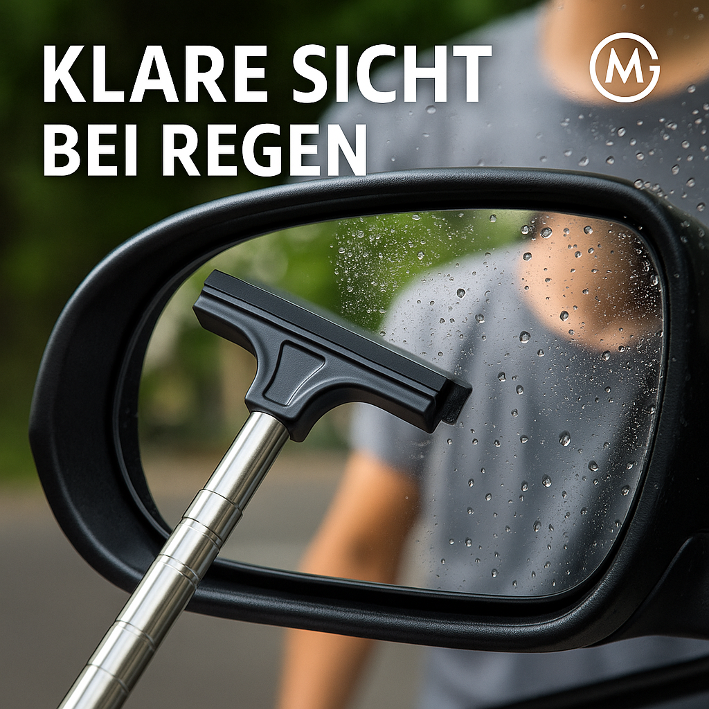 Rückspiegel Wischer Teleskop Edelstahl Fensterreiniger DE.