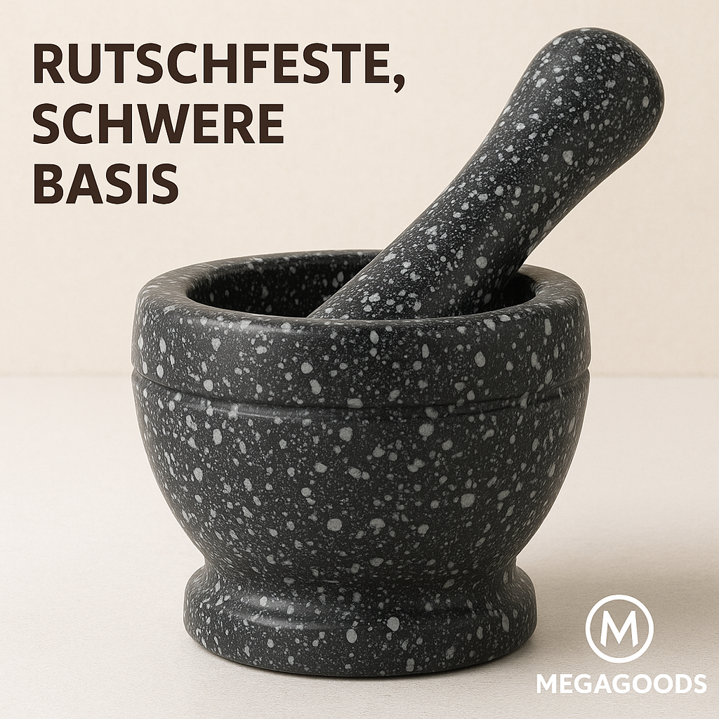 Mörser und Stößel Set aus Harz Gewürze Kräuter Knoblauch Zerkleinerer DE.