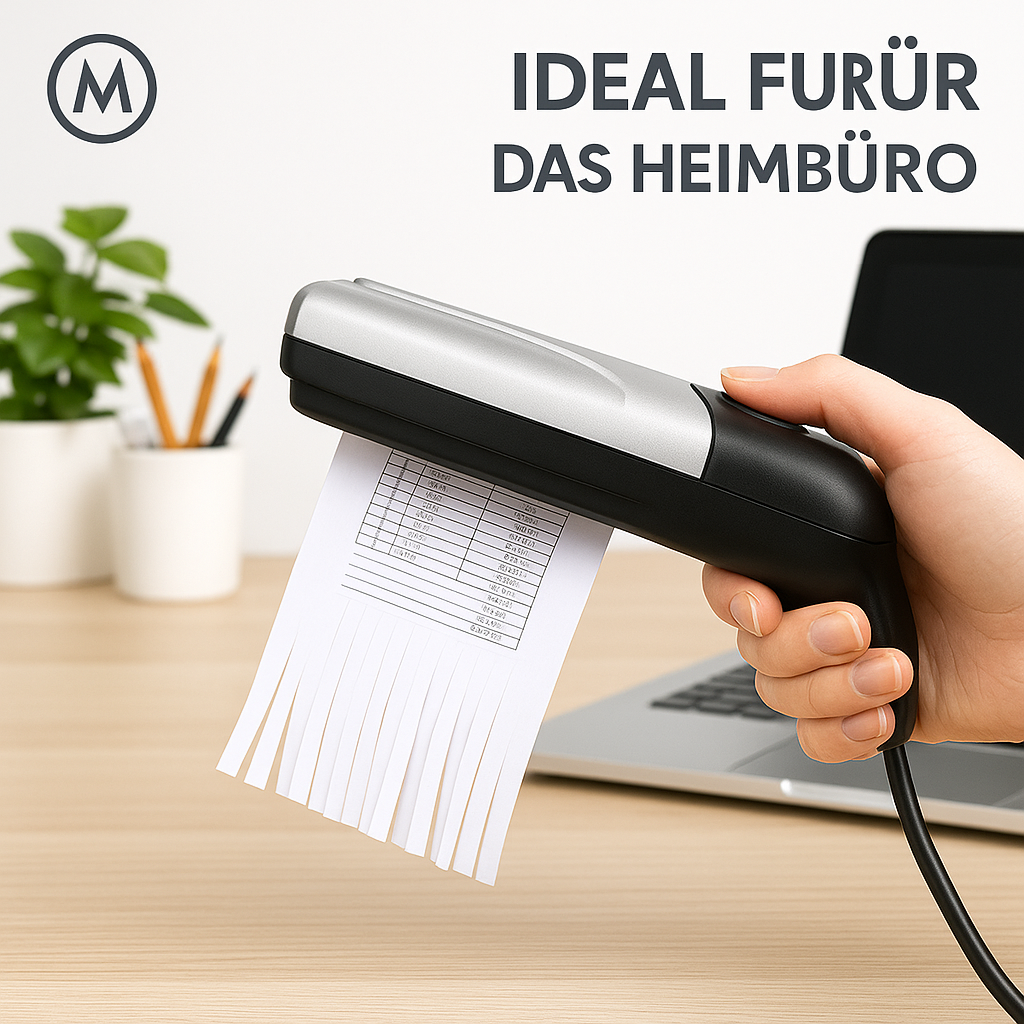 Tragbarer Aktenvernichter USB/Batterie 2L Mini Papier Cutter Büro DE.