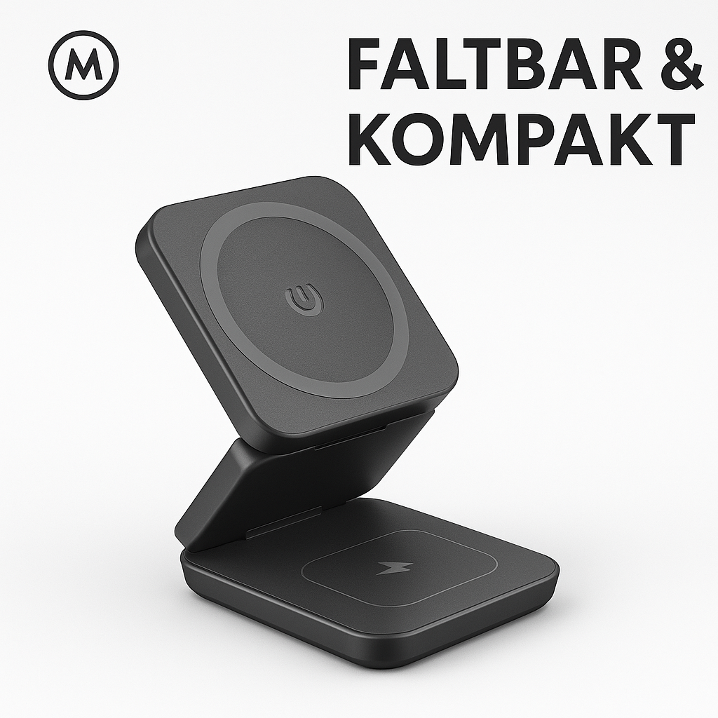 3in1 Faltbares MagSafe Ladegerät für iPhone 15 14 13 12 Pro Max Watch DE.