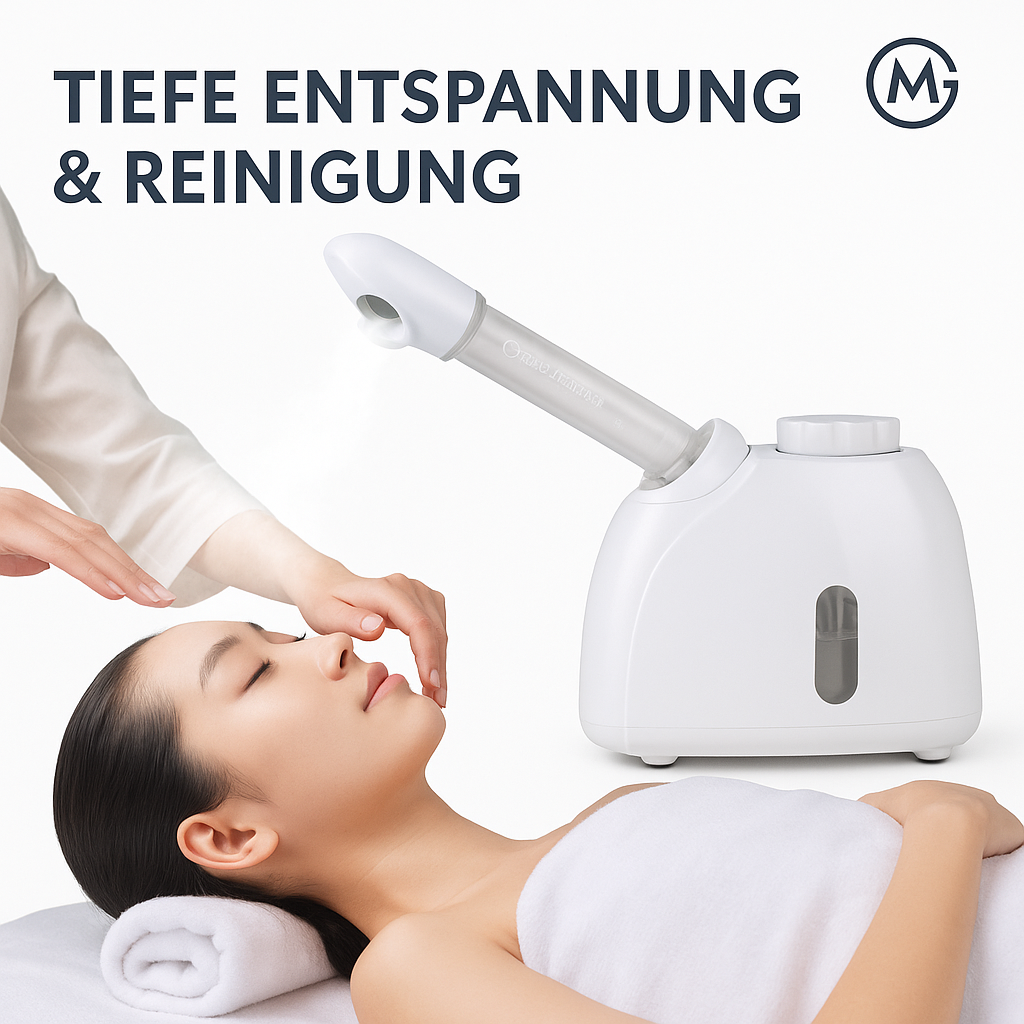 Ozon Gesichtsdampfer Warmnebel Luftbefeuchter Hautpflege Spa DE.