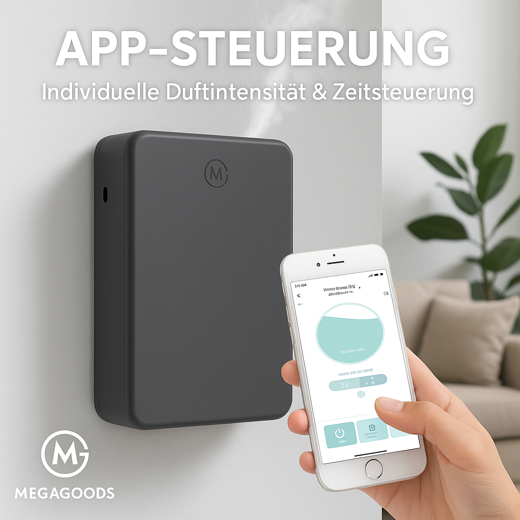 Aroma Diffuser Wandmontage App-Steuerung Hotel Duftspender DE.