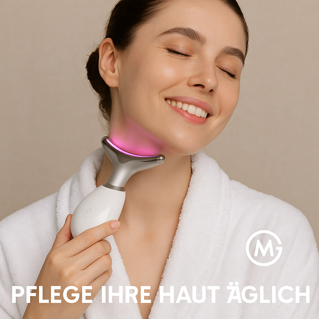LED Lichttherapie Gerät Hautverjüngung Lifting Straffung Gesicht Hals DE.