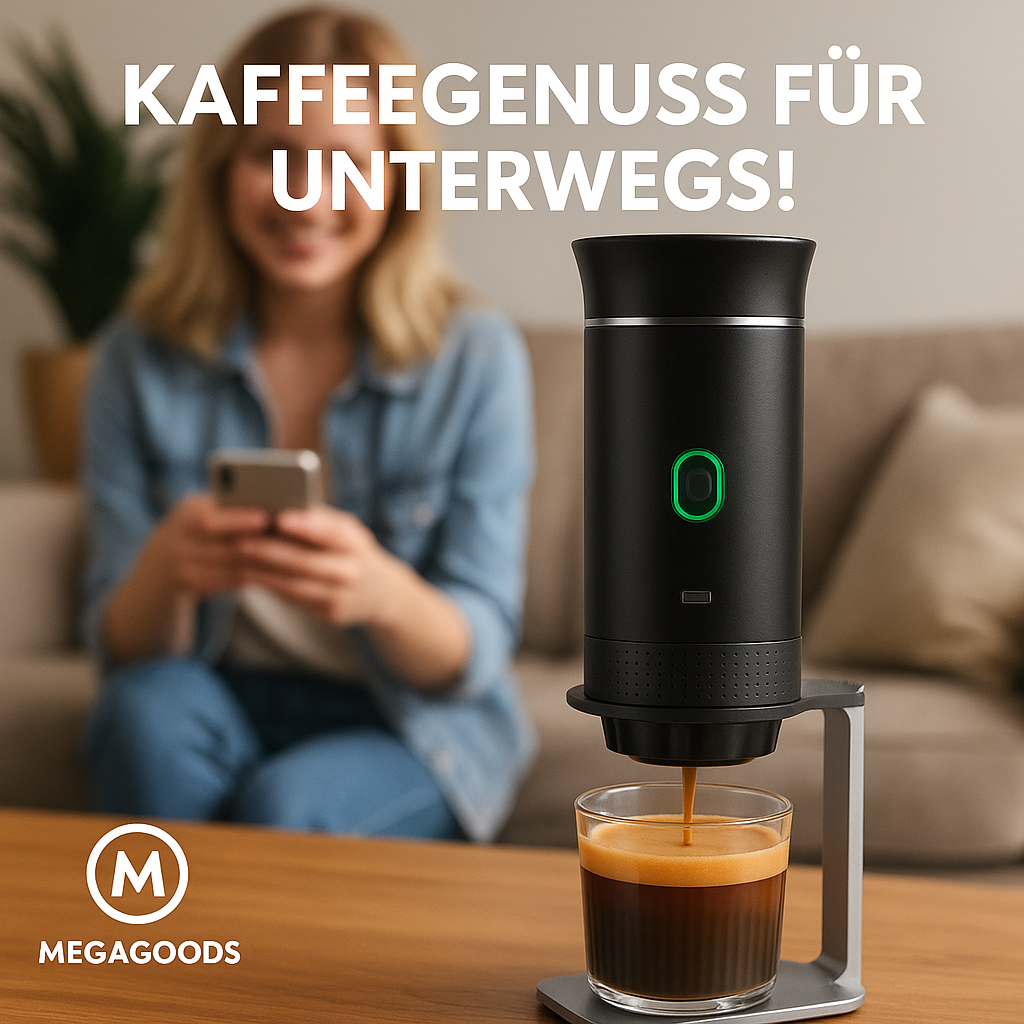 3in1 Kapsel-Kaffeemaschine tragbar elektrisch kabellos Reise DE.