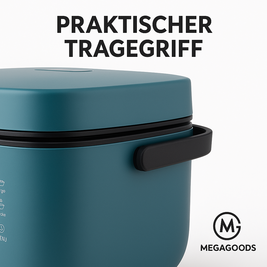 Mini Reiskocher 1,2L für 1-2 Personen mit Dampfgarer DE.