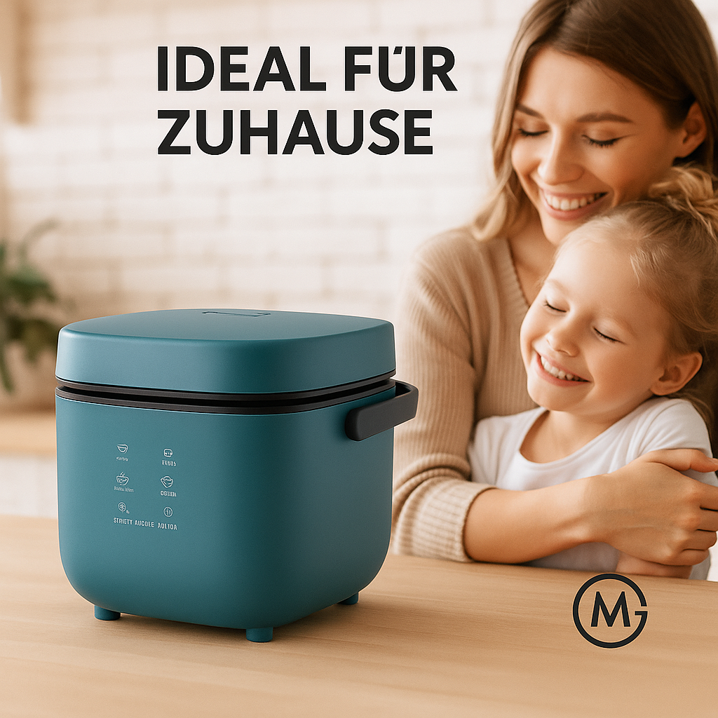 Mini Reiskocher 1,2L für 1-2 Personen mit Dampfgarer DE.
