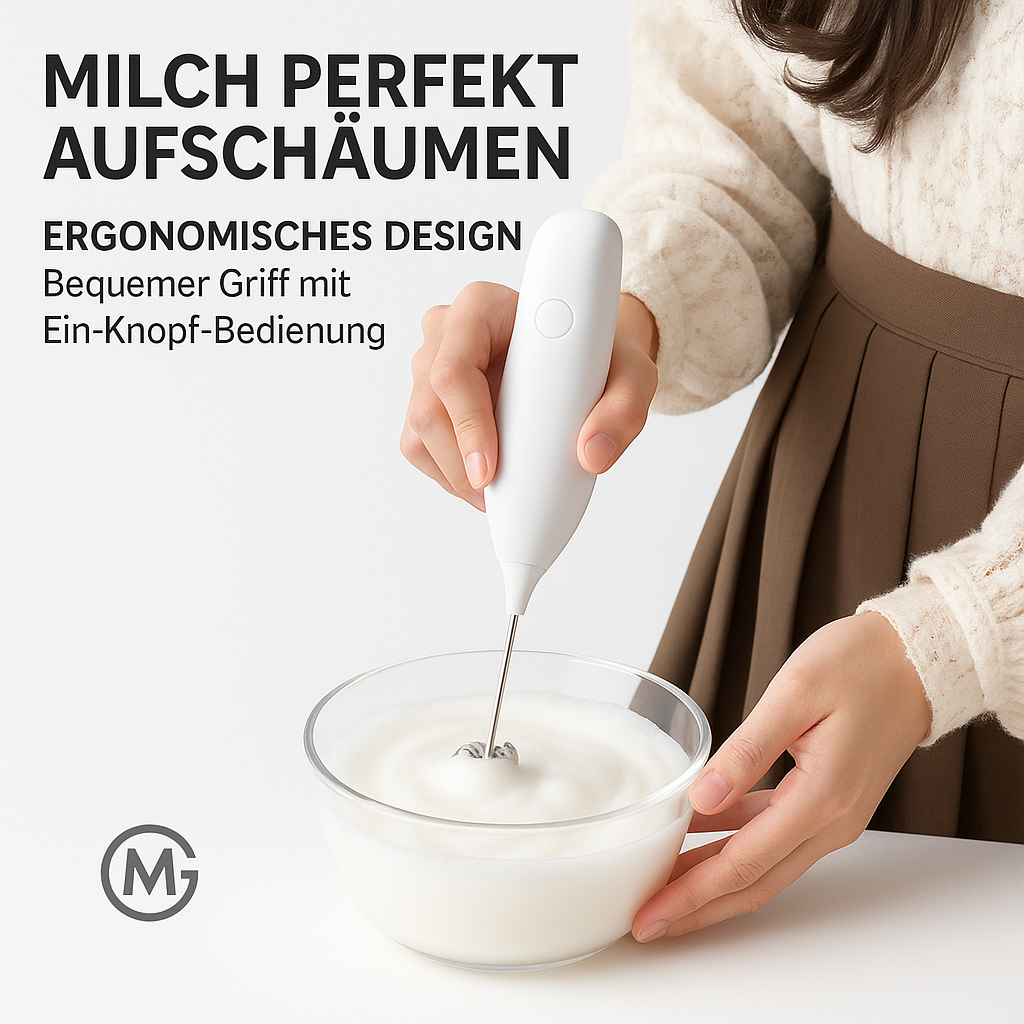 Elektrischer Milchaufschäumer Handmixer Eierbesen Küchenhelfer DE.
