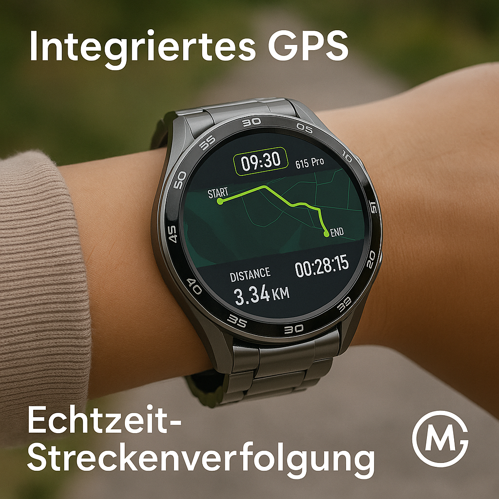 GT5 Pro Smartwatch Herren AMOLED GPS NFC wasserdicht Grau DE.